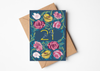 Floral 21 Greetings Card