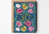 Floral 30 Greetings Card
