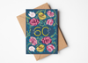 Floral 60 Greetings Card