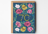 Floral 70 Greetings Card