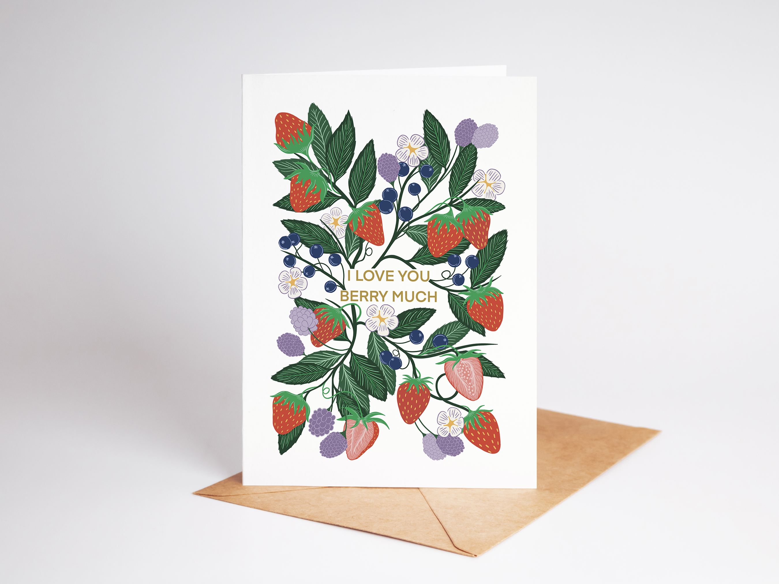 Berry Much Greetings Card