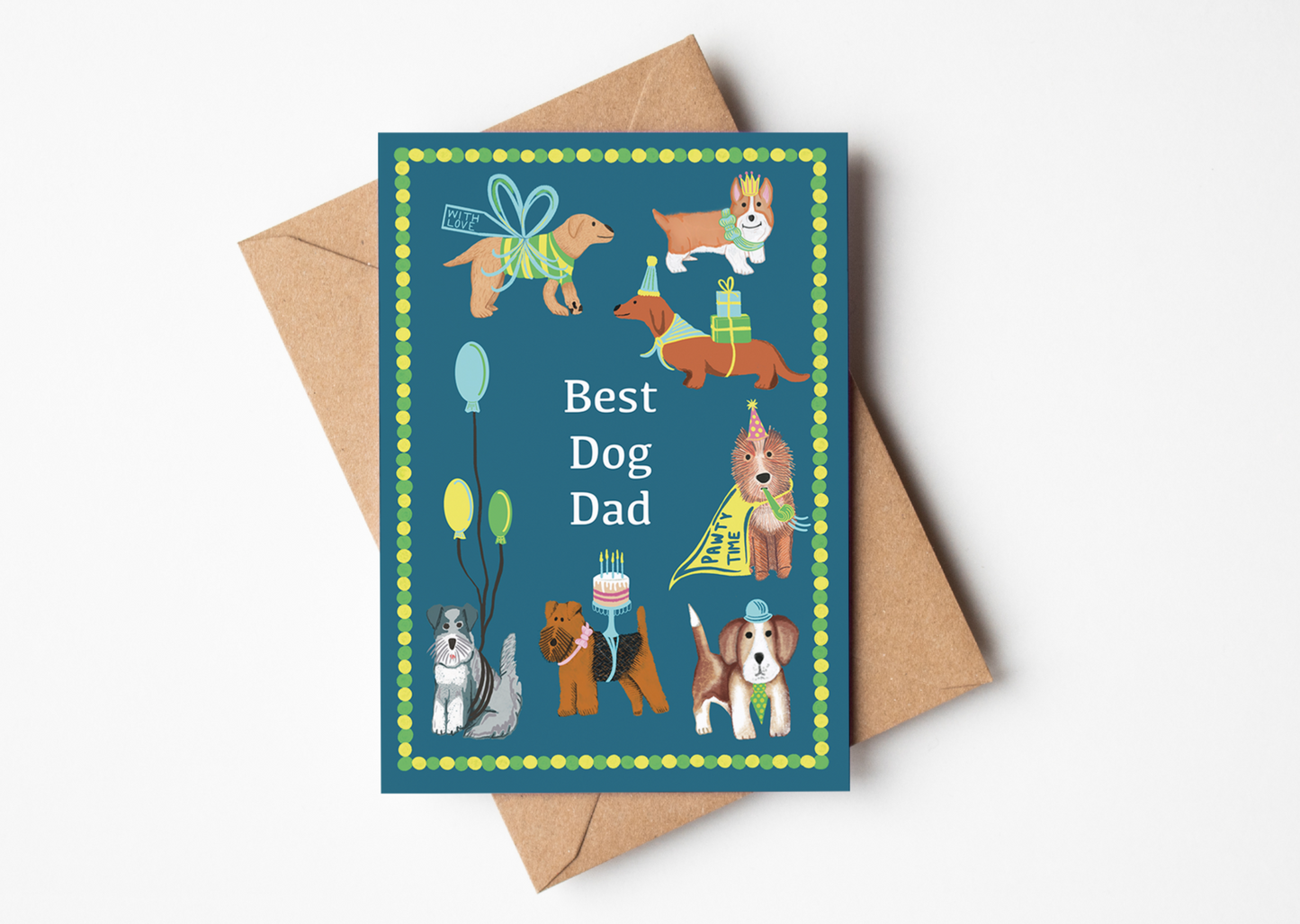 Best Dog Dad Greeting Card