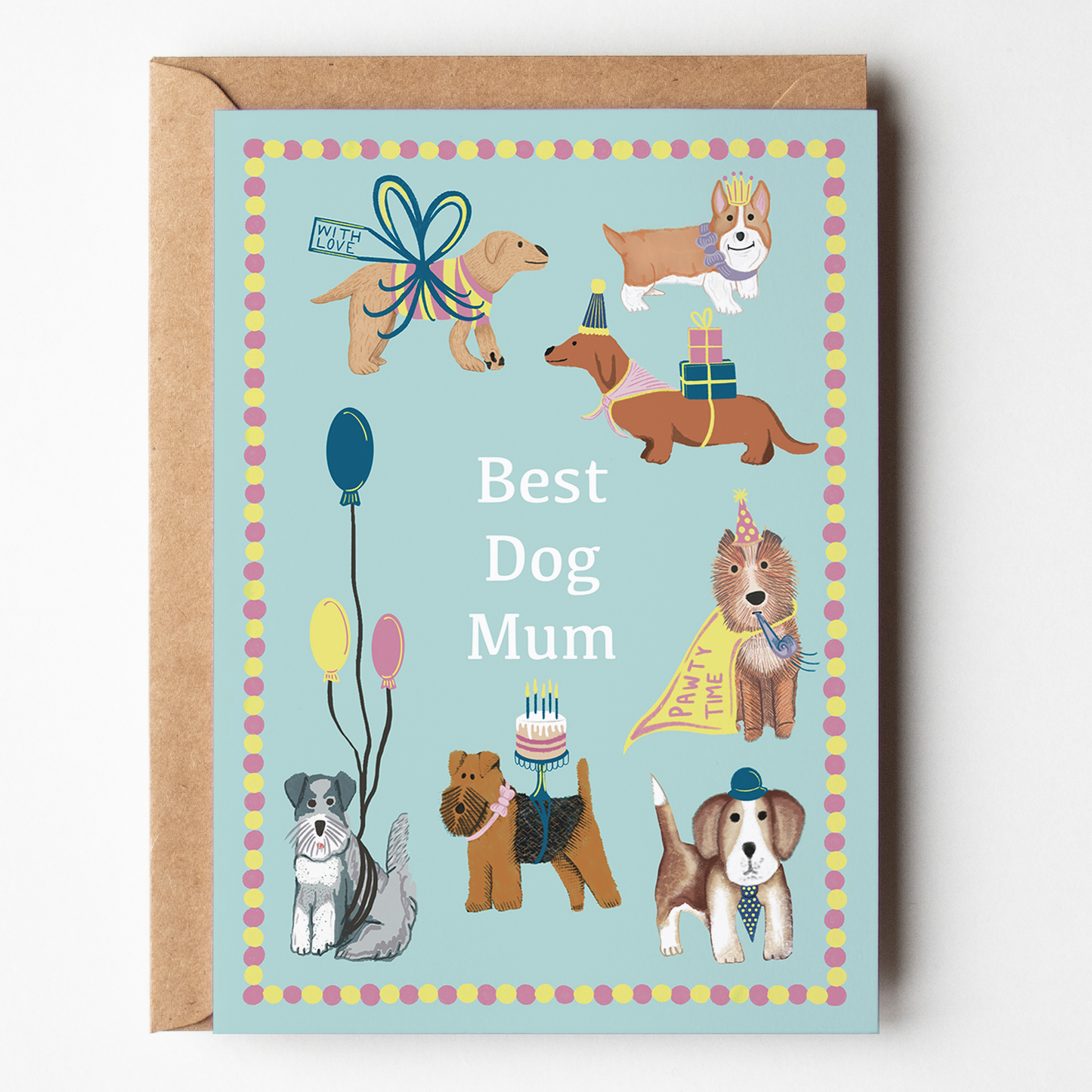 Best Dog Mum Greetings Card