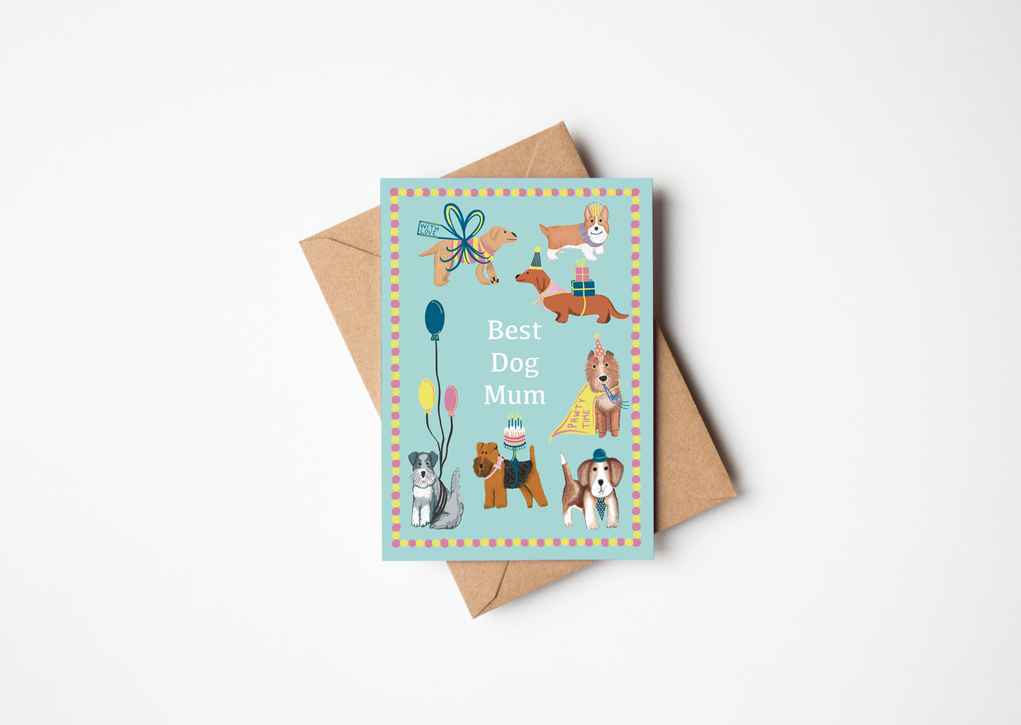 Best Dog Mum Greetings Card