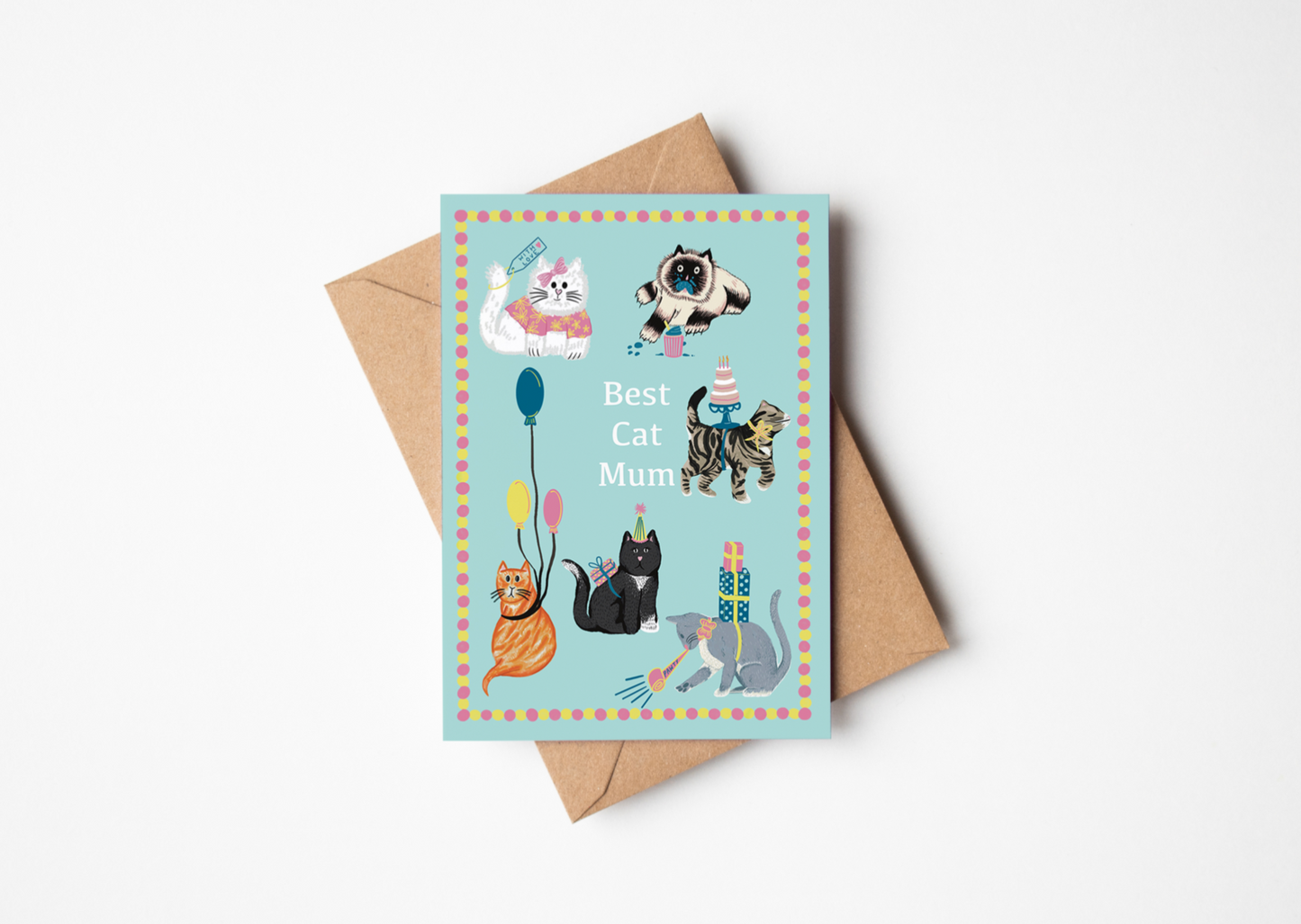 Best Cat Mum Greetings Card
