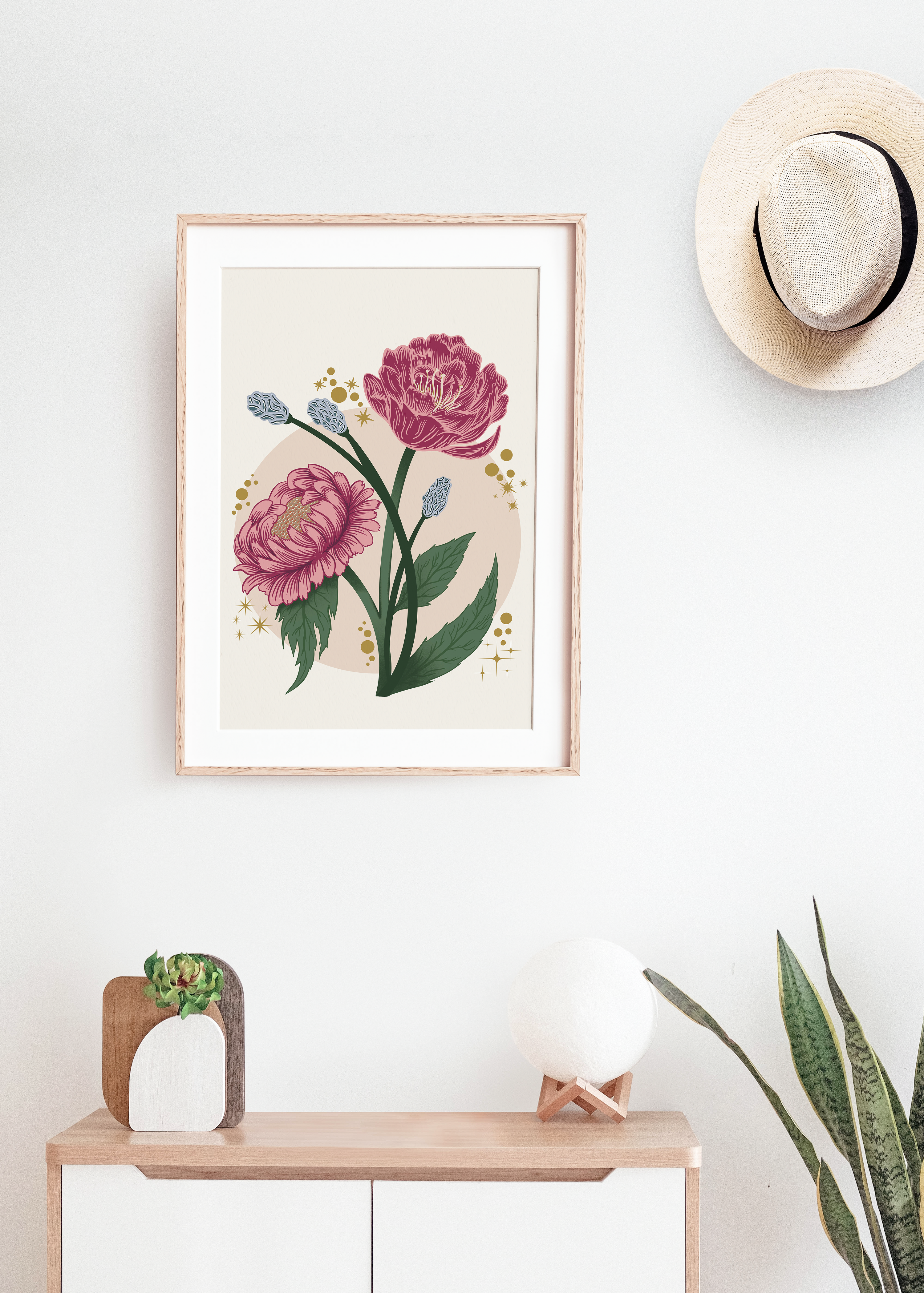 Peony Floral Art Print