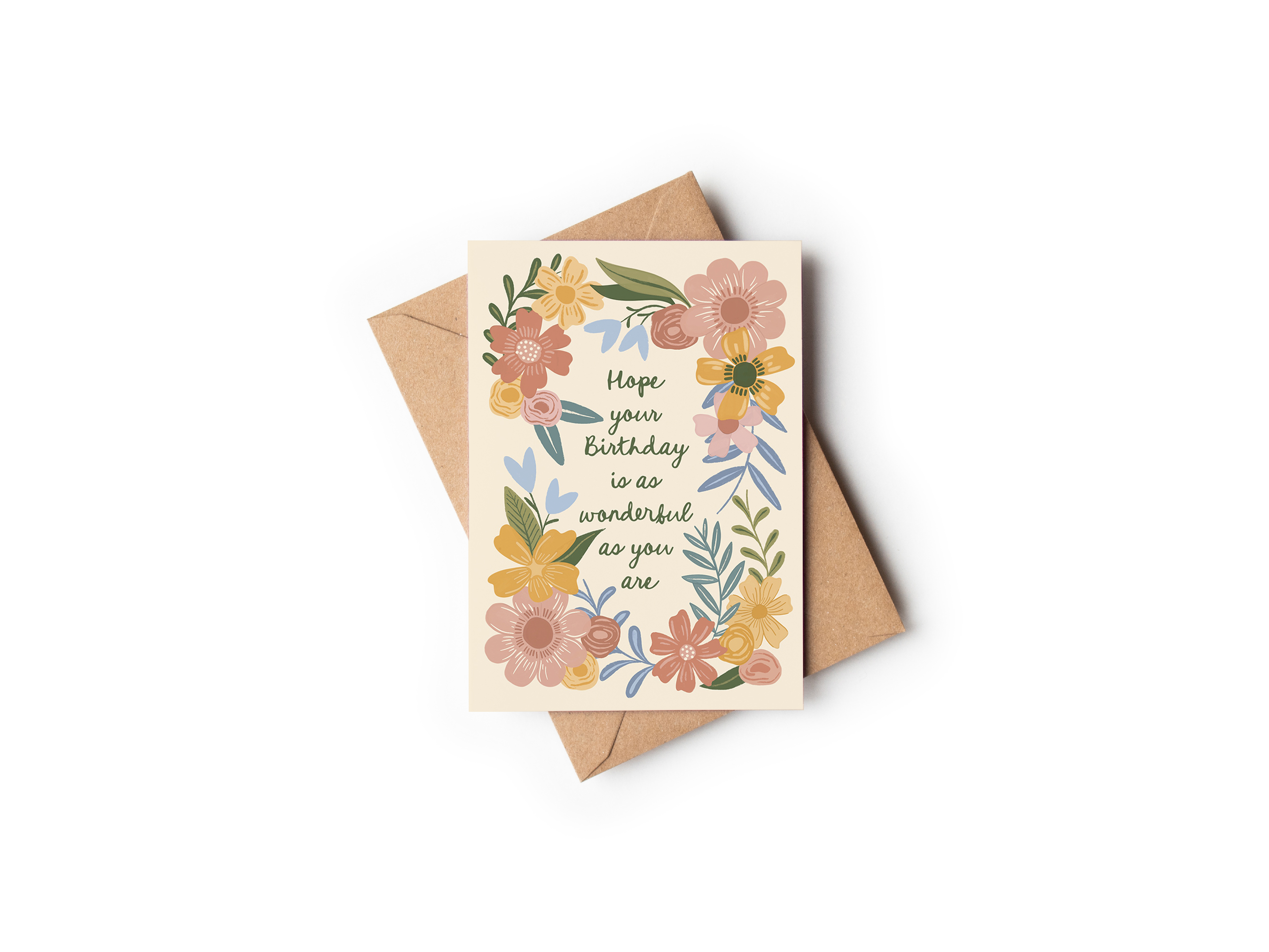 Floral Happy Birthday Card