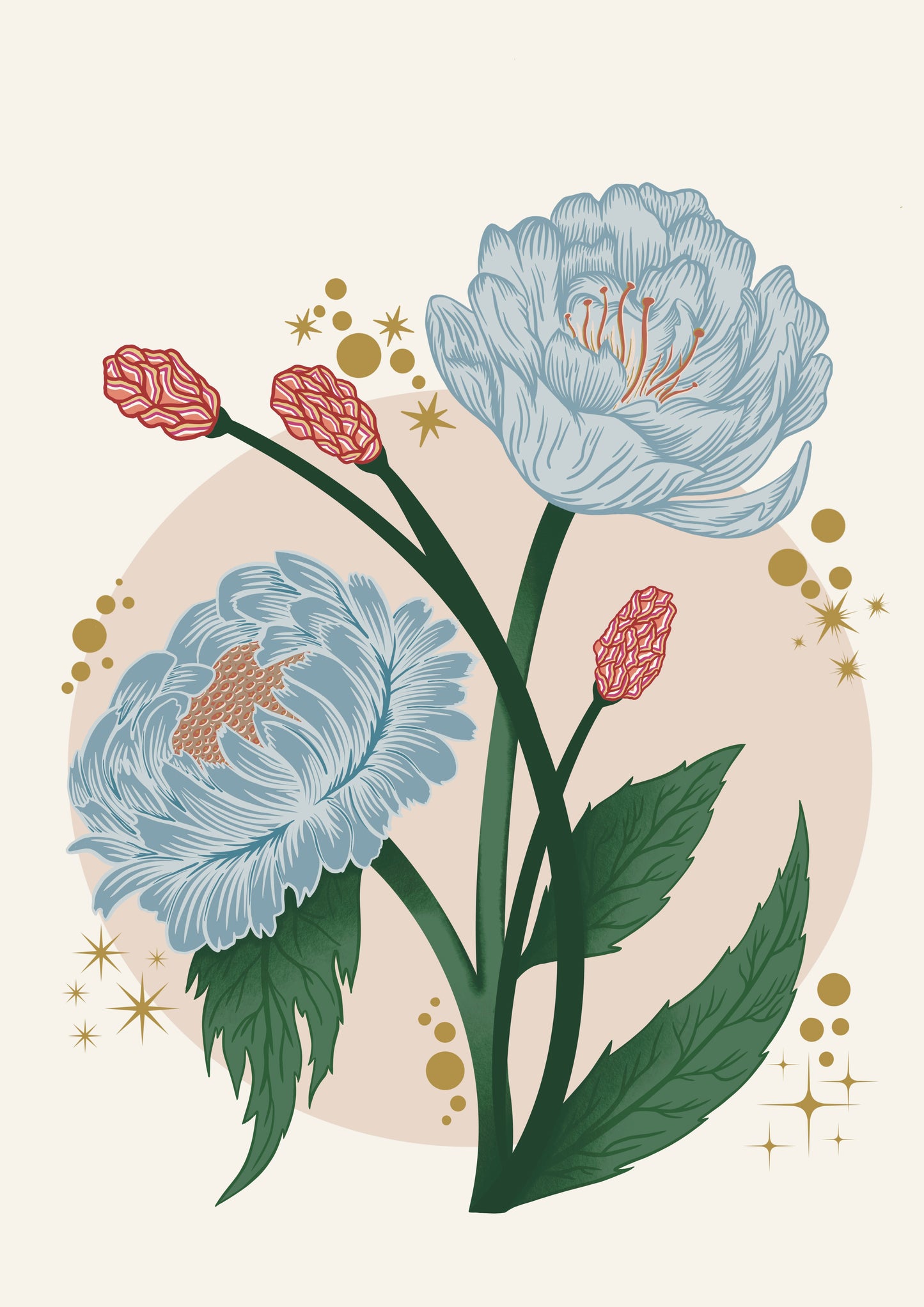 Peony Floral Art Print