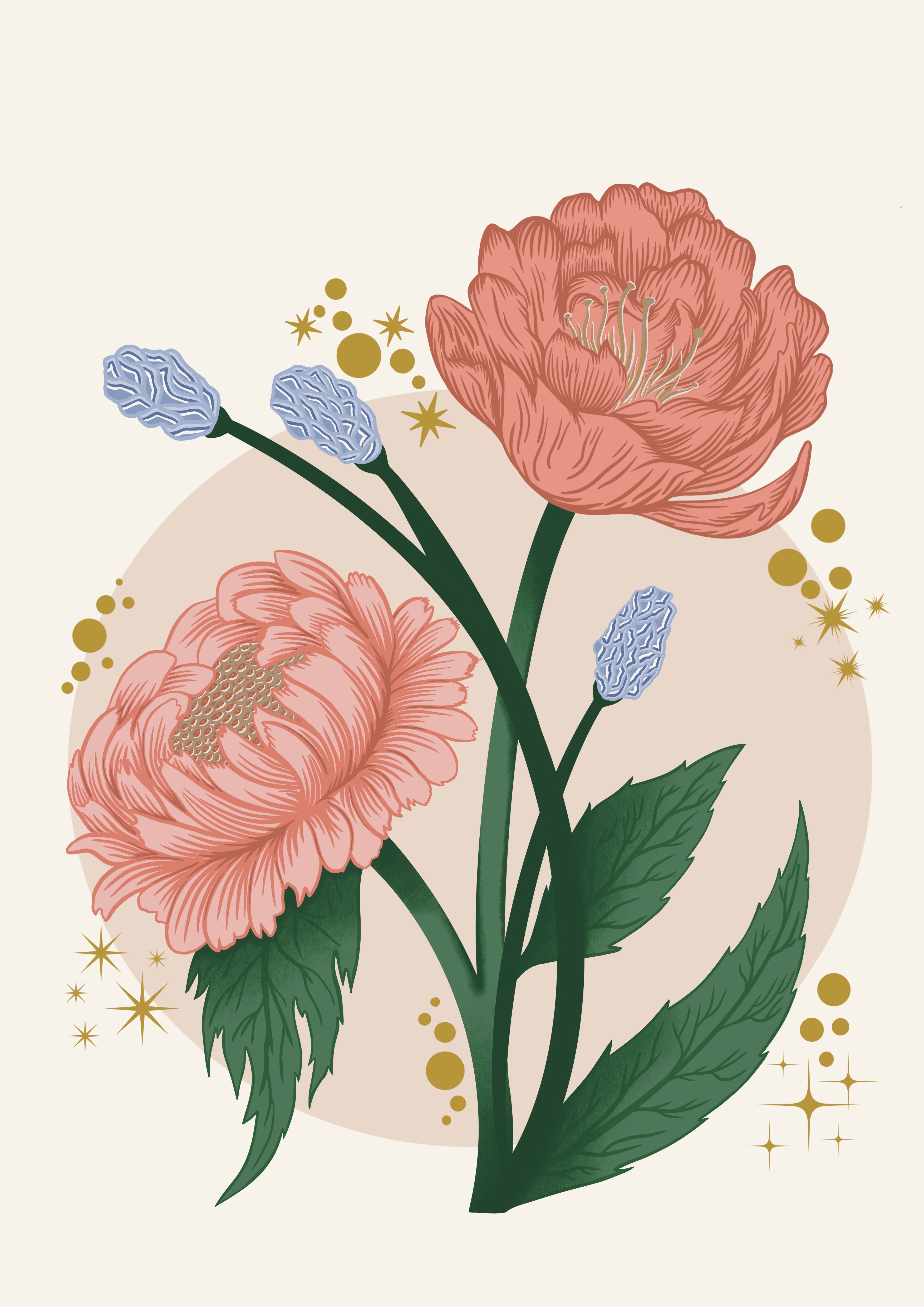 Peony Floral Art Print