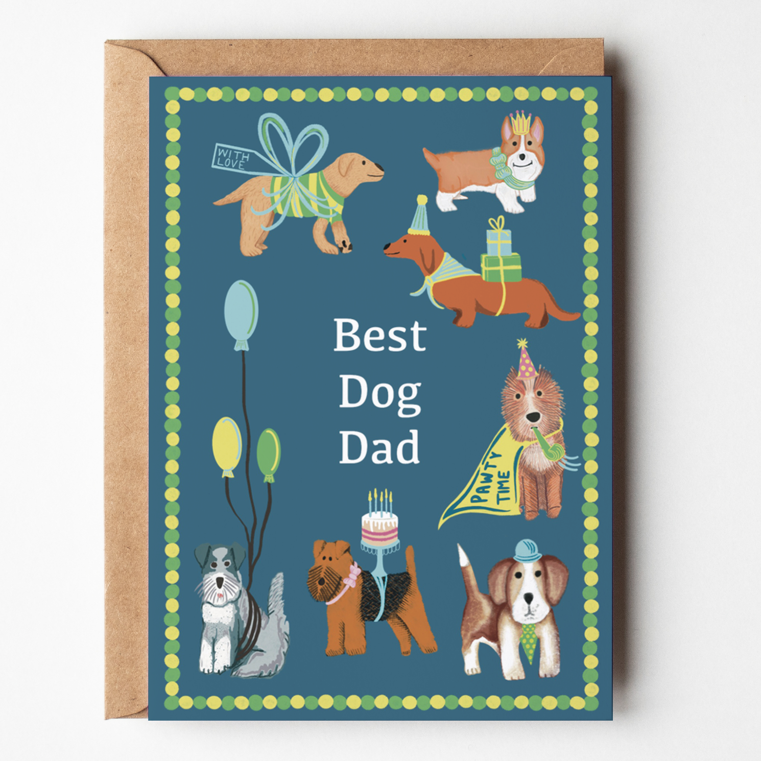 Best Dog Dad Greeting Card