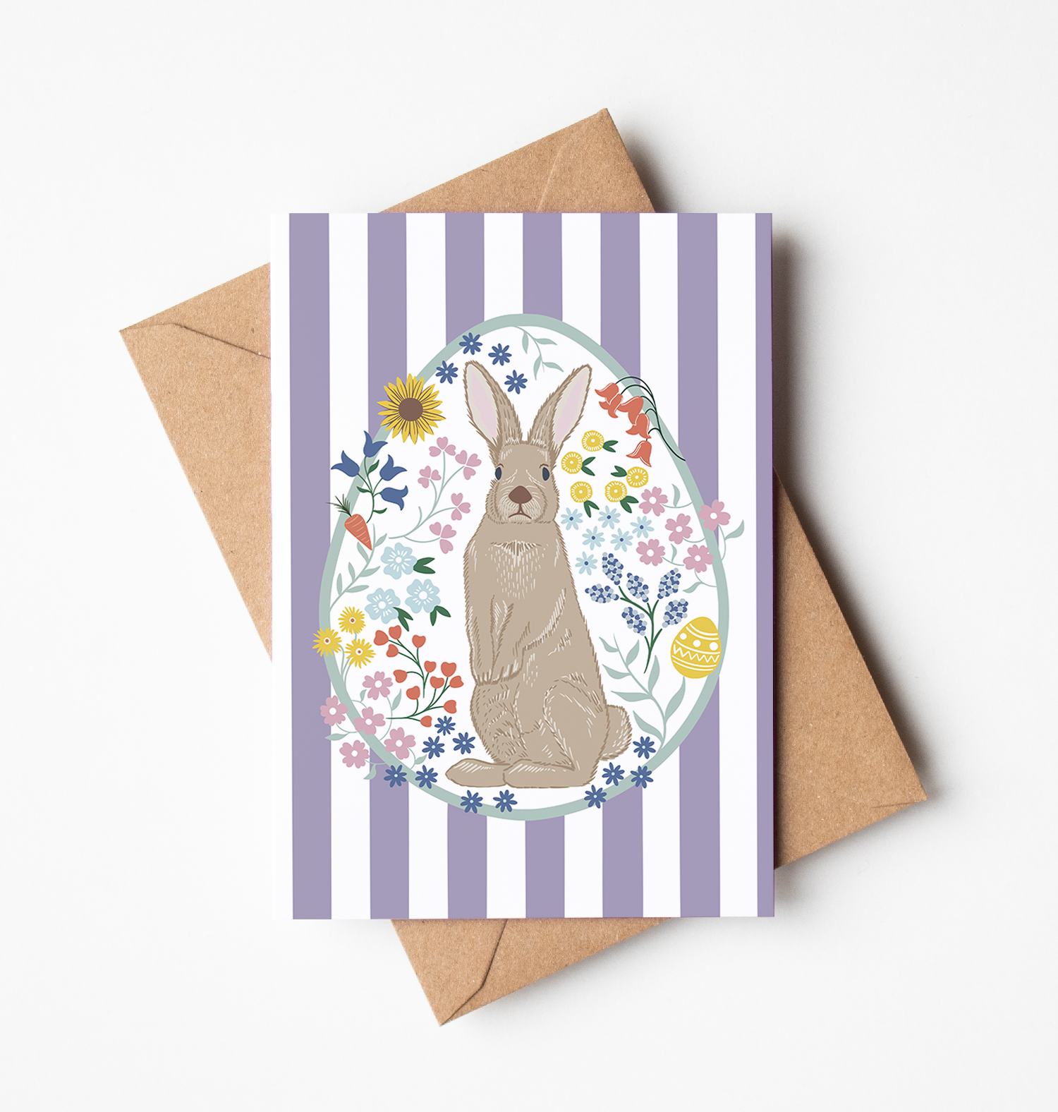 Easter Stripe Greeting Card