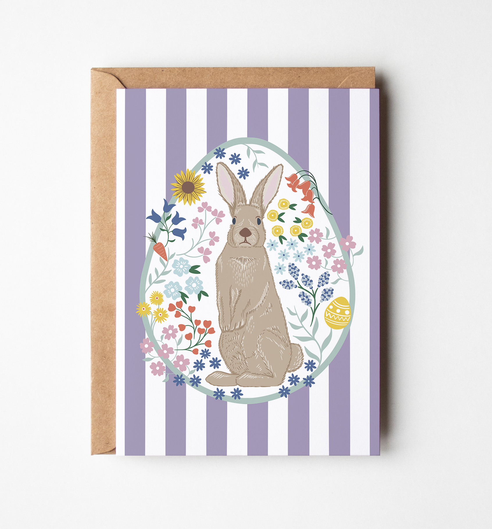 Easter Stripe Greeting Card