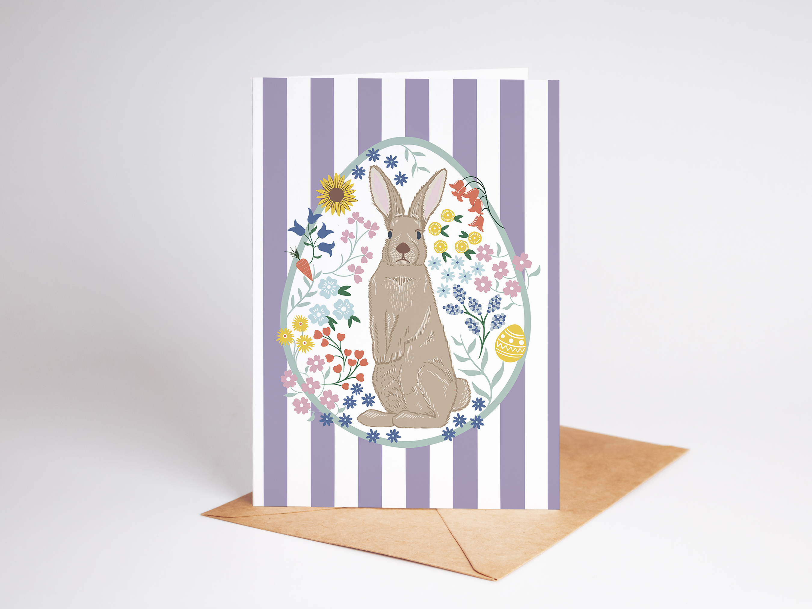 Easter Stripe Greeting Card