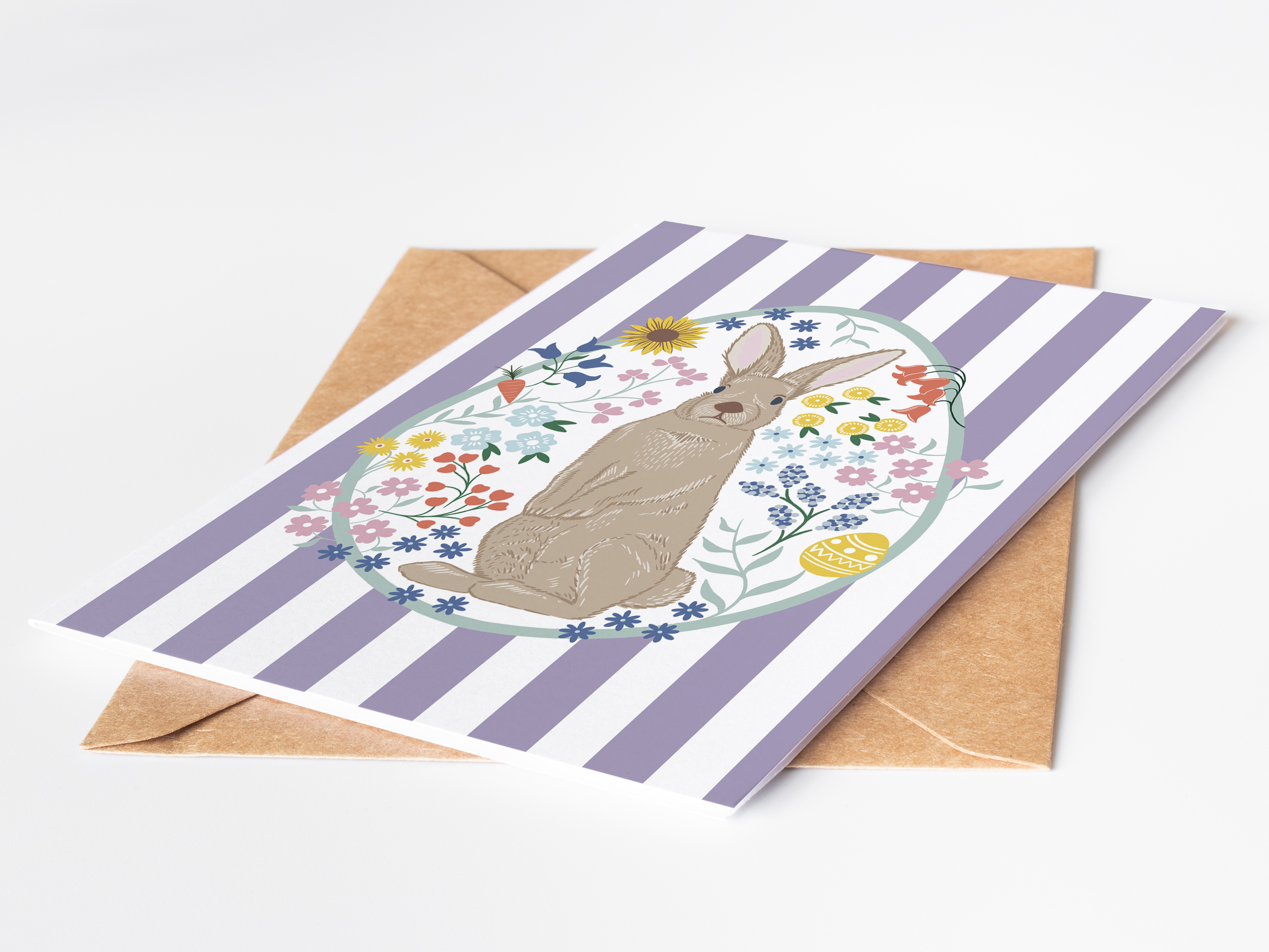 Easter Stripe Greeting Card