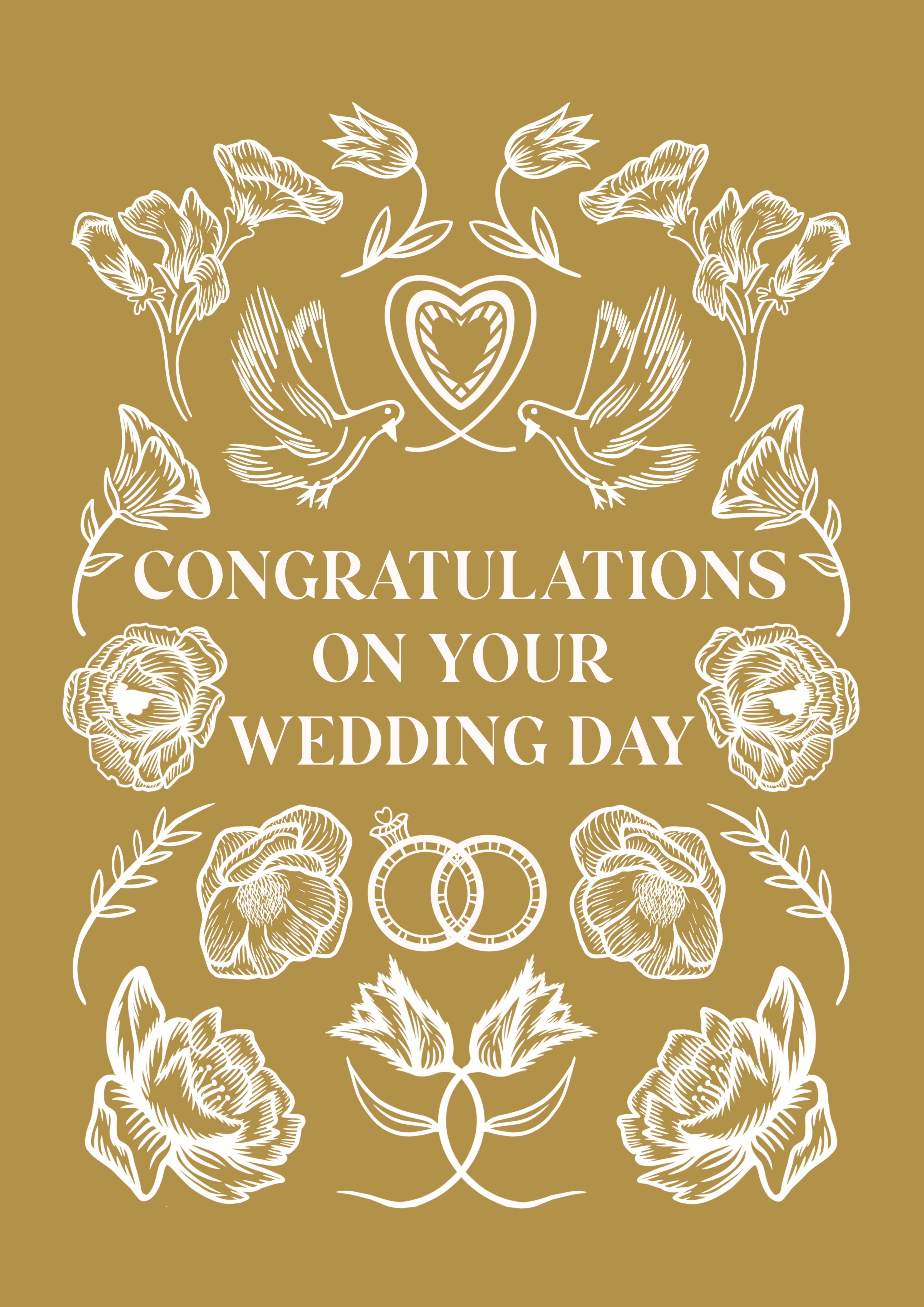 Wedding Day Card Greetings Card