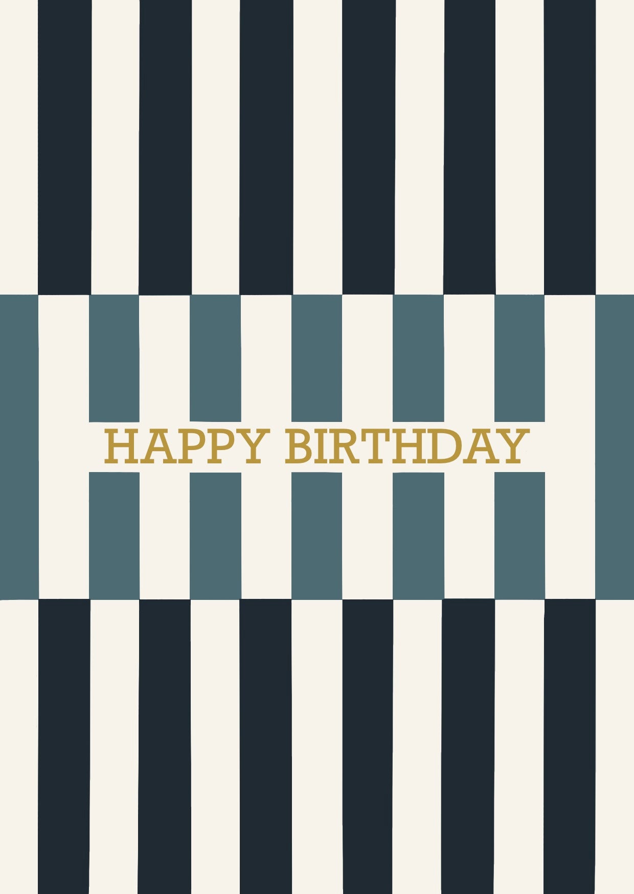 Stripe Happy Birthday Card