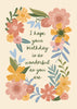 Floral Happy Birthday Card