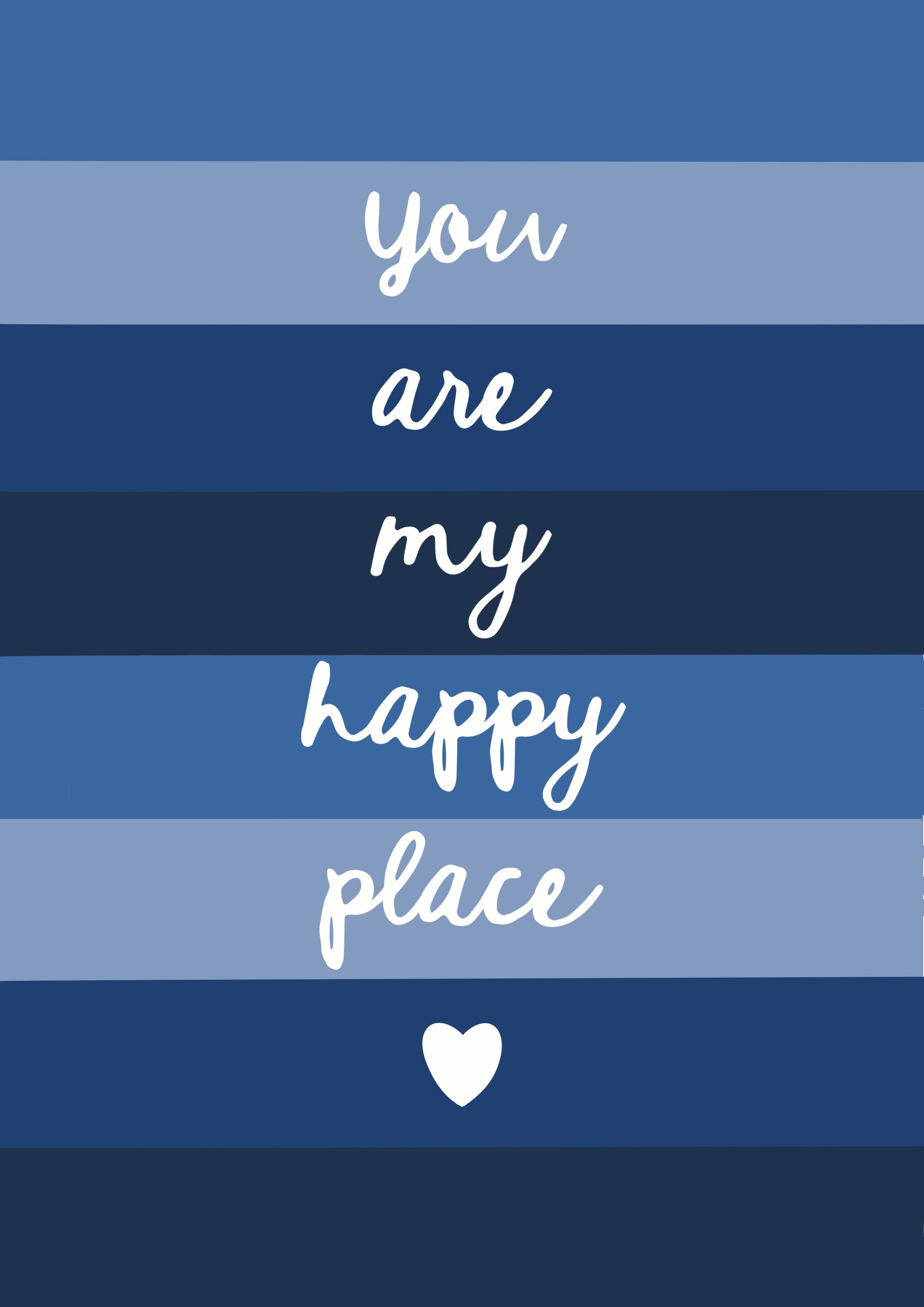 Happy Place Blue Greeting Card
