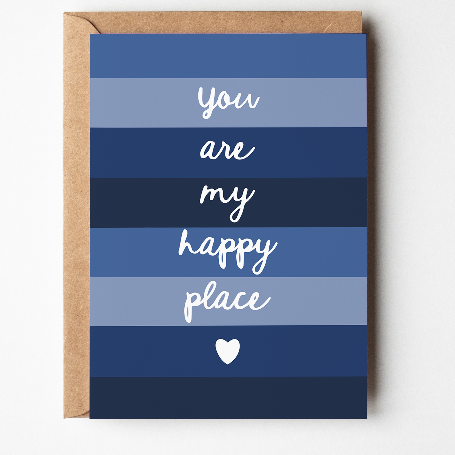 Happy Place Blue Greeting Card