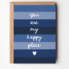 Happy Place Blue Greeting Card