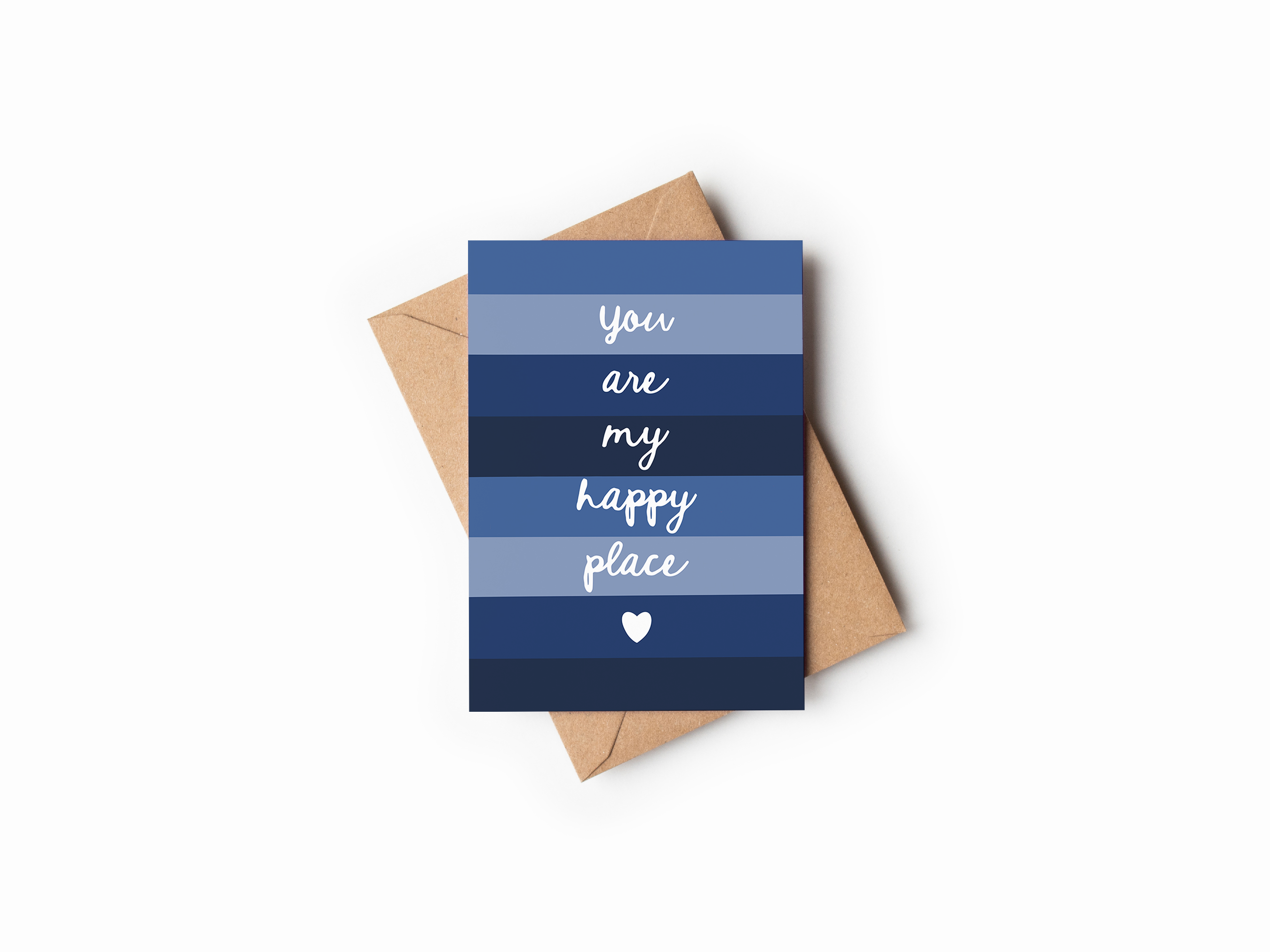 Happy Place Blue Greeting Card