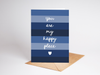 Happy Place Blue Greeting Card