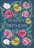 Floral Happy Birthday Greetings Card.
