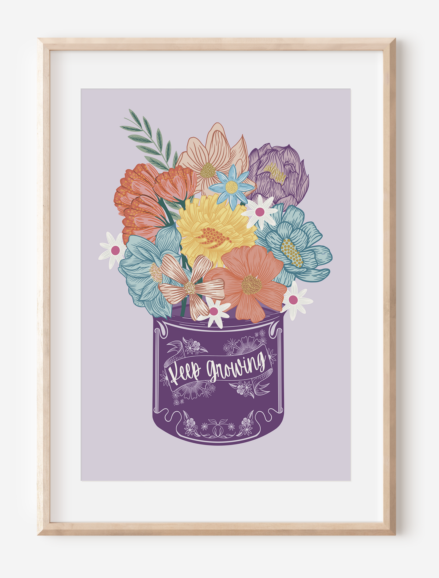 Keep Growing Motivational Art Print