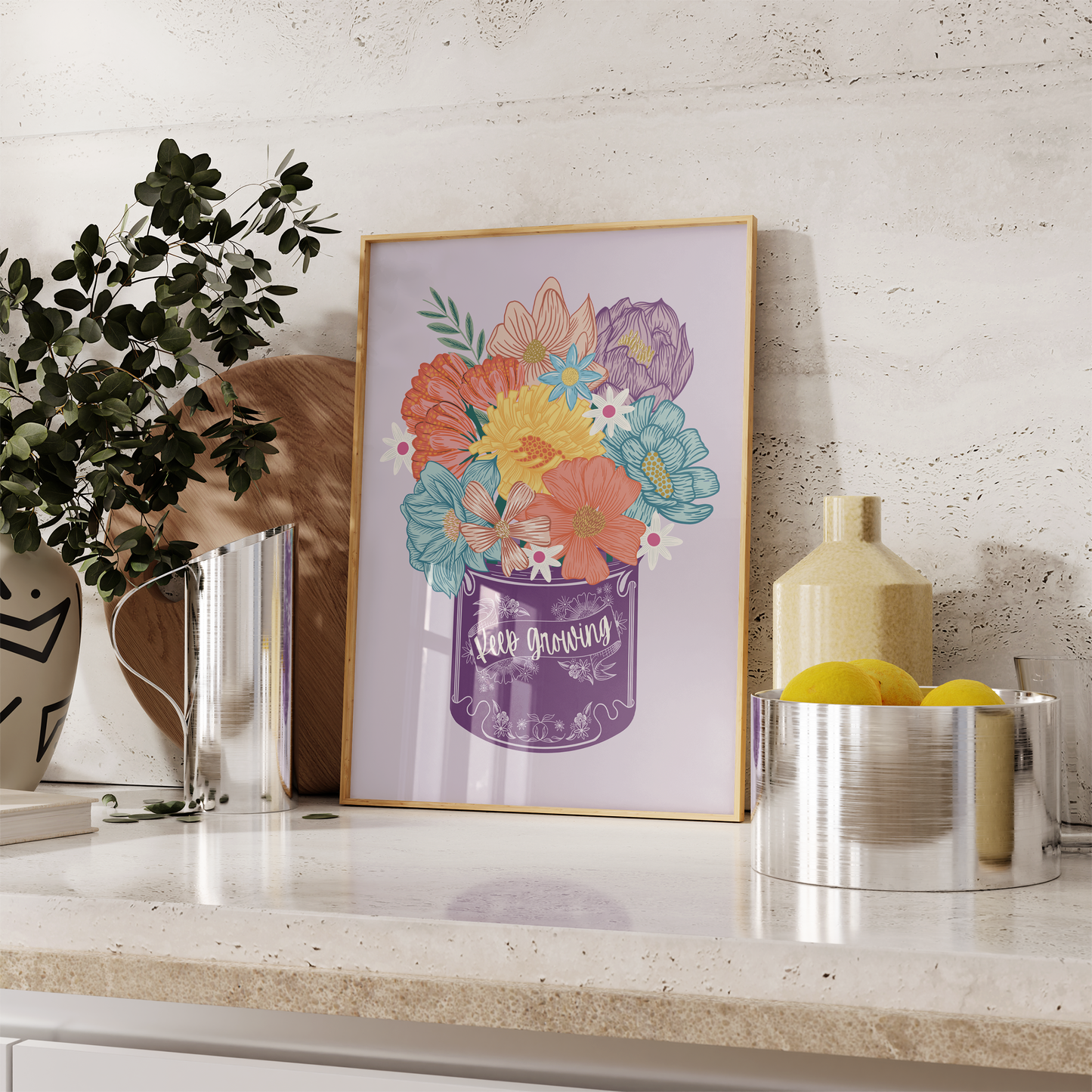 Keep Growing Motivational Art Print