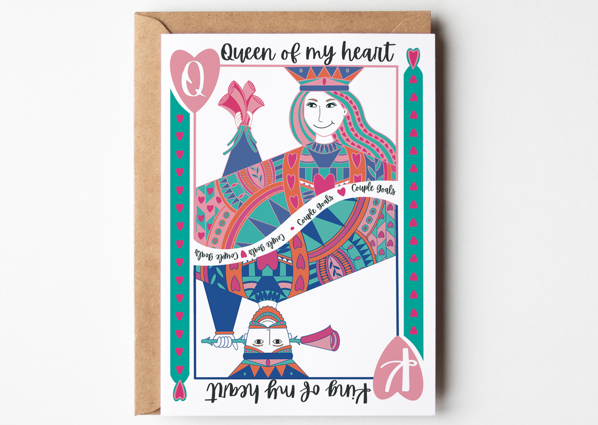 King And Queen Of My Heart Greetings Card