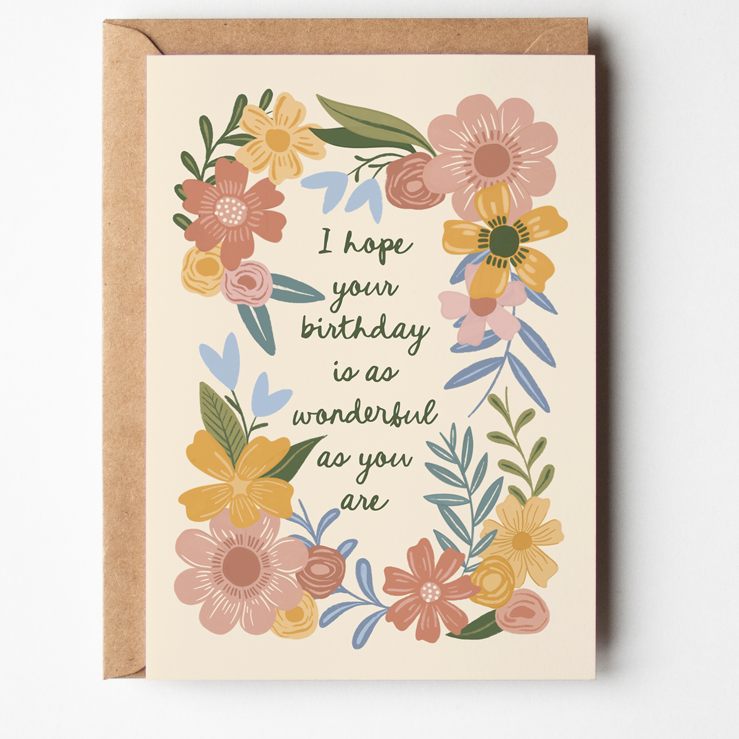 Floral Happy Birthday Card