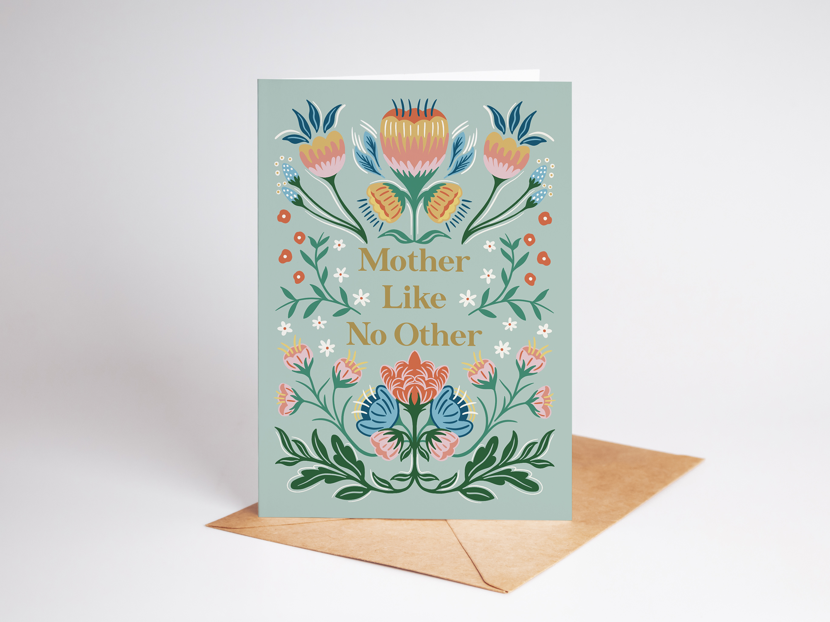 Folk Floral Mother's Day Card