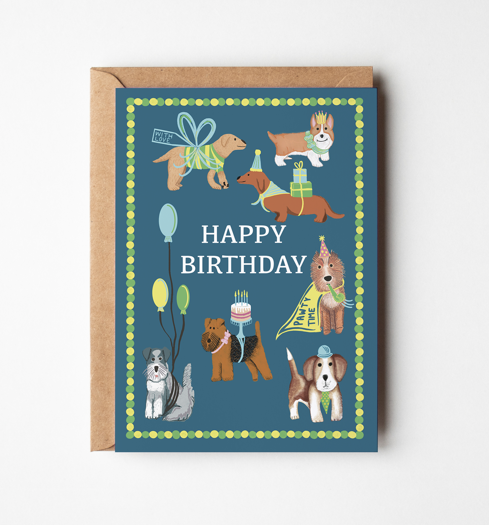 Happy Birthday Dog Greetings Card