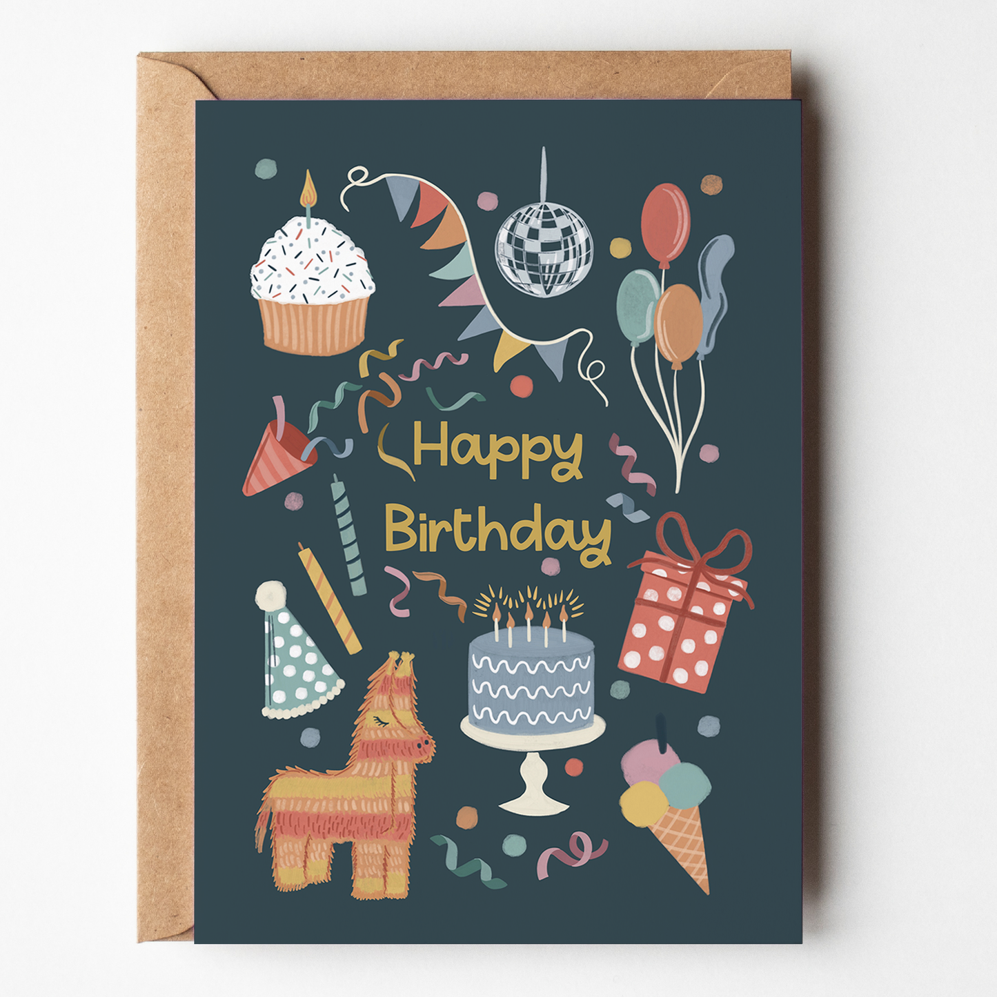 Pinata Happy Birthday Card