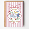 Pink Stork New Baby Card
