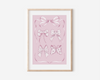 Pink Ribbon Bow Art Print
