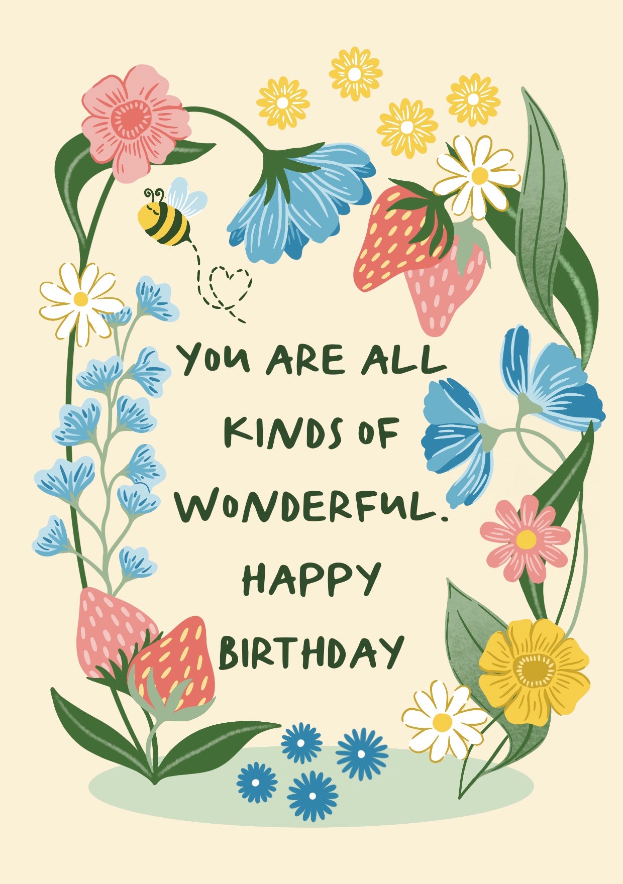 You Are Wonderful Birthday Card