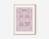 Purple Ribbon Bow Art Print
