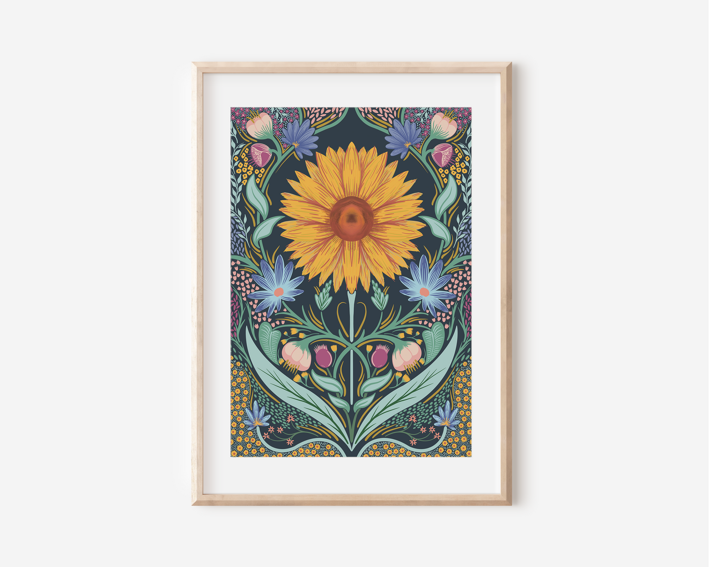 Sunflower Floral Art Print