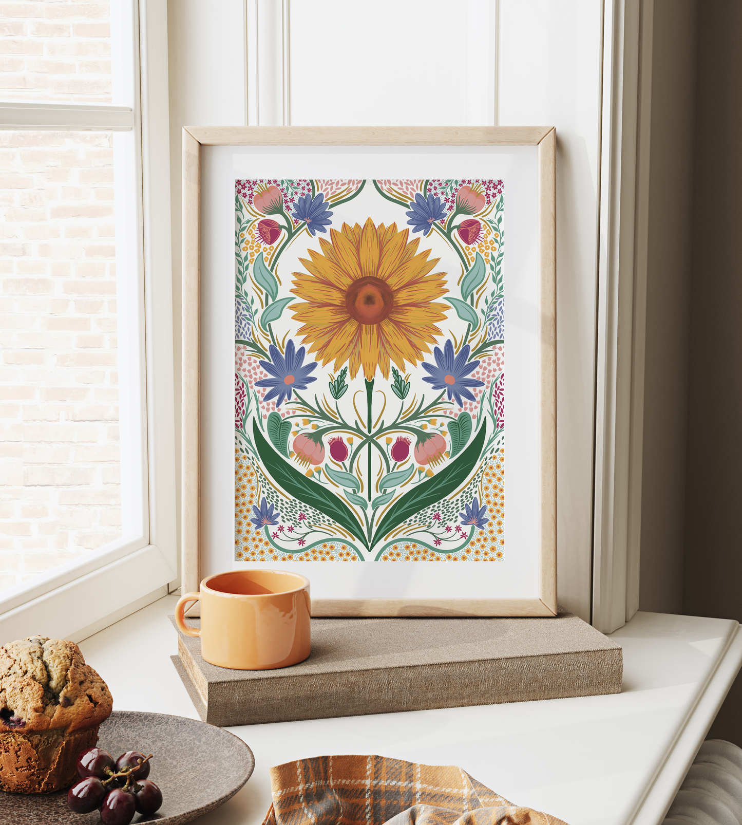 Sunflower Floral Art Prrint