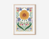 Sunflower Floral Art Prrint