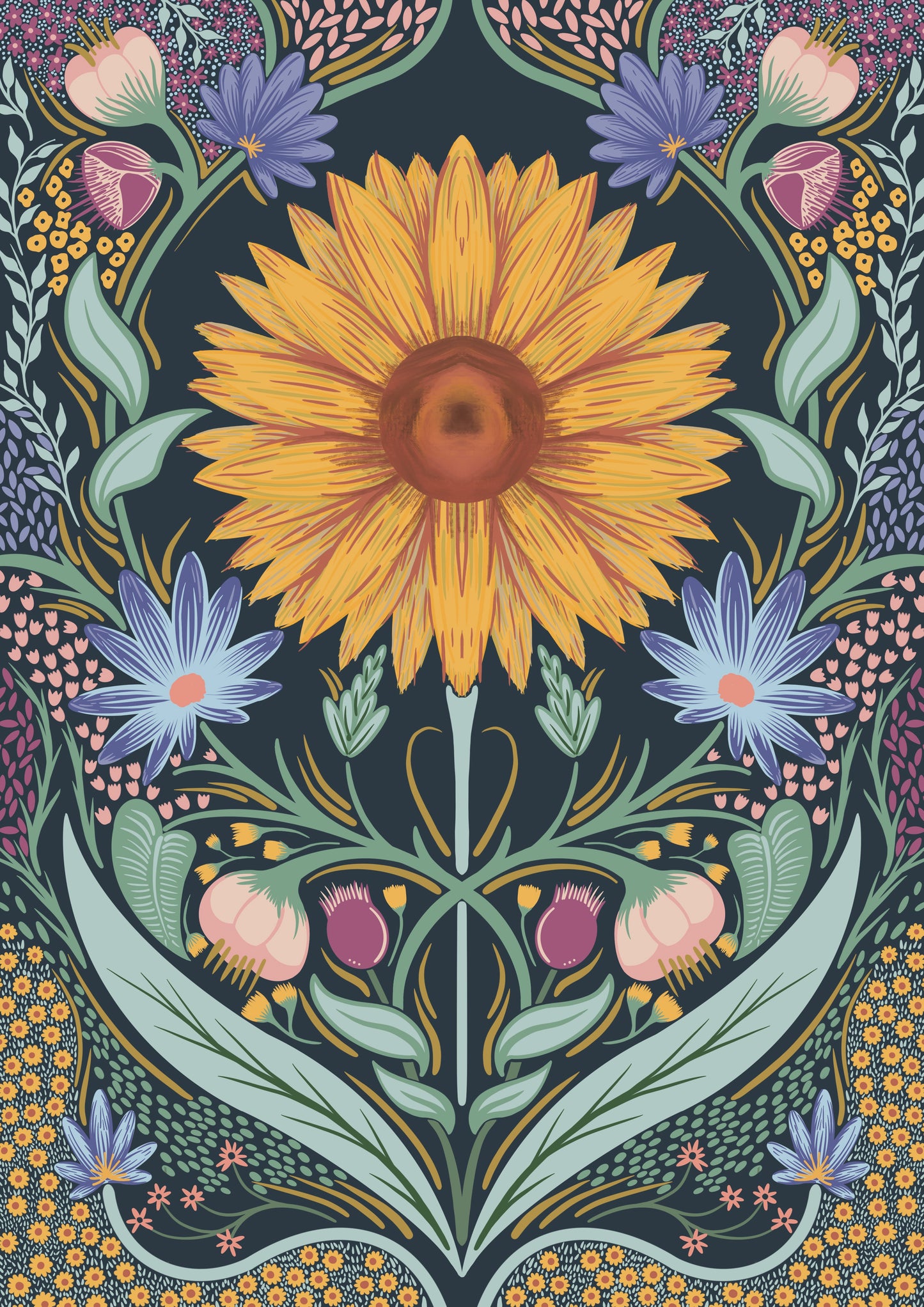 Sunflower Floral Art Print