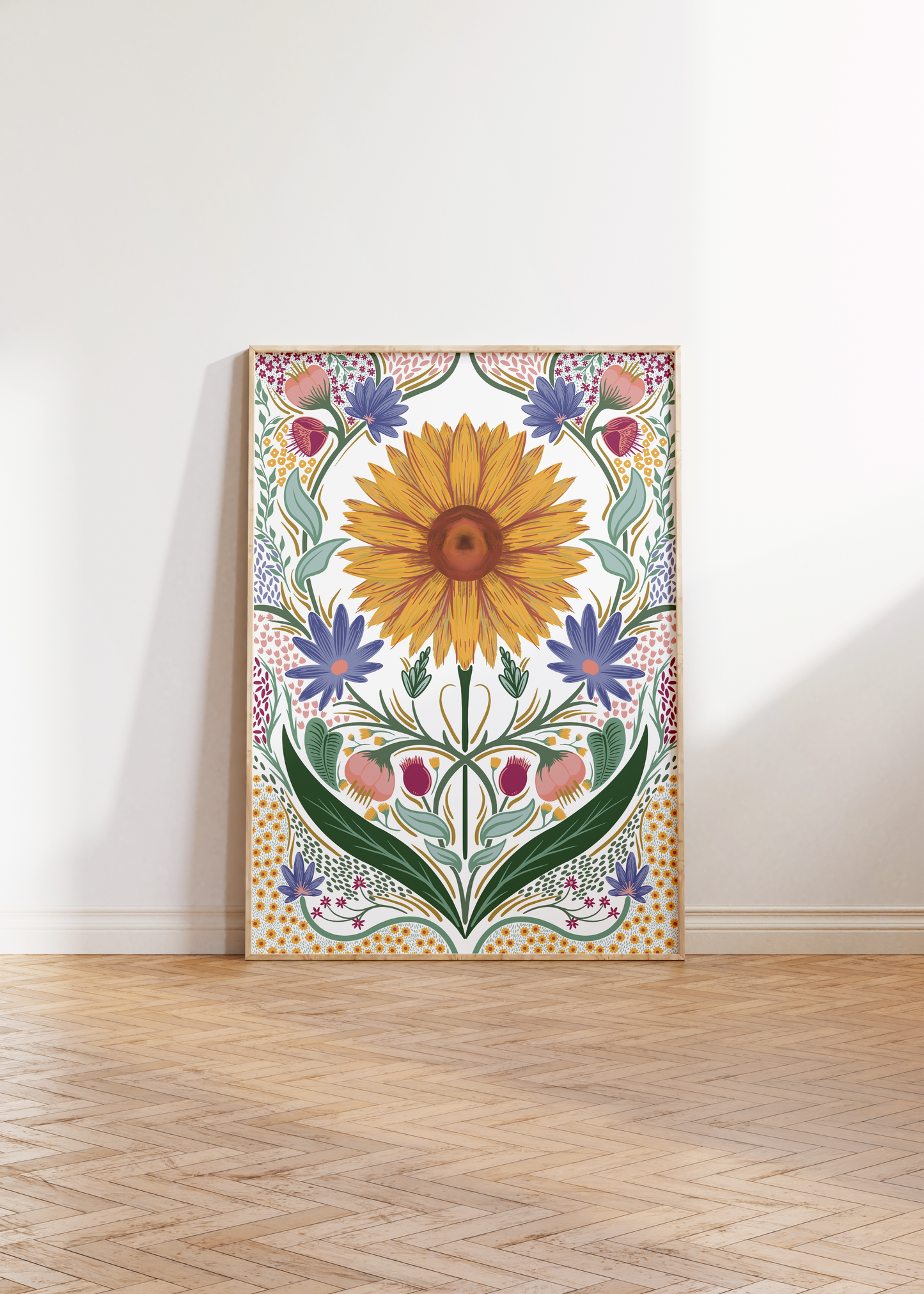 Sunflower Floral Art Prrint