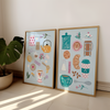 Set of 2 Tea and Coffee Art Prints