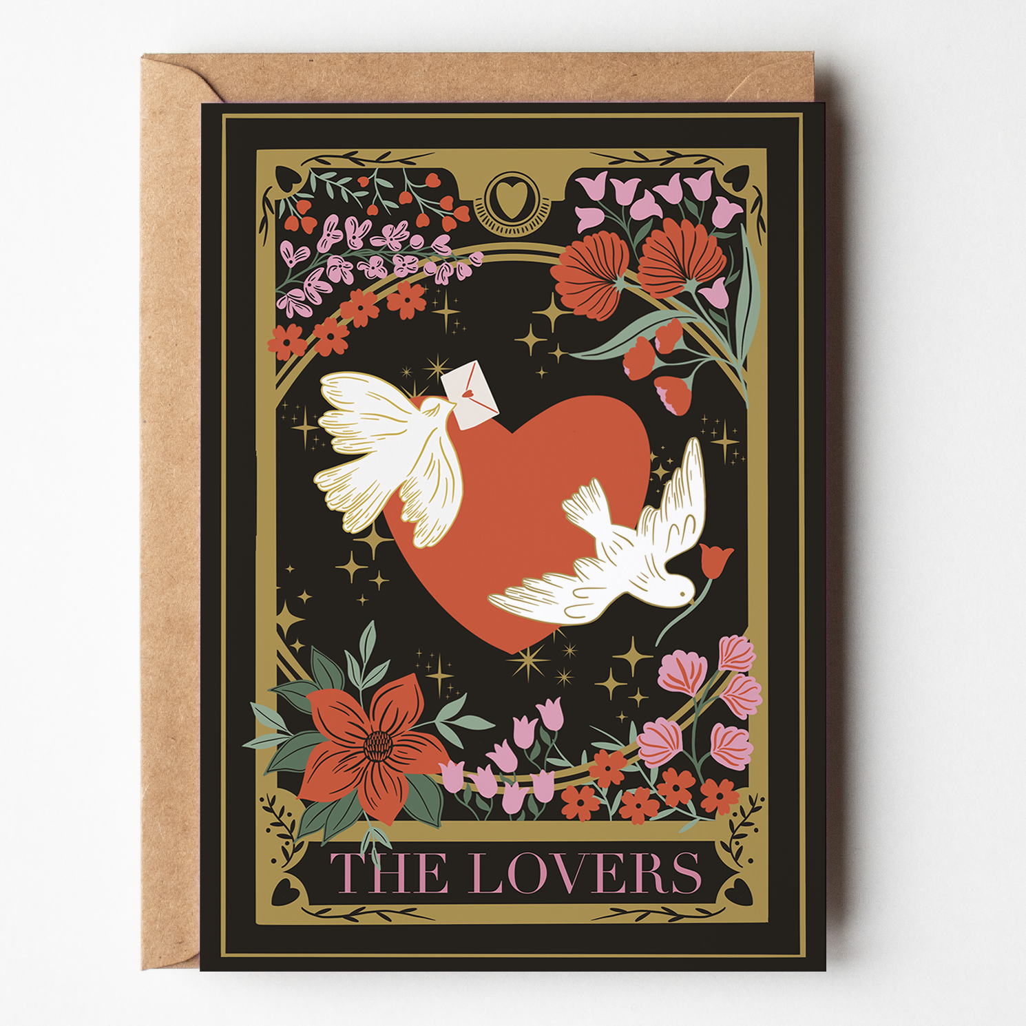 Tarot Lovers Greeting Card