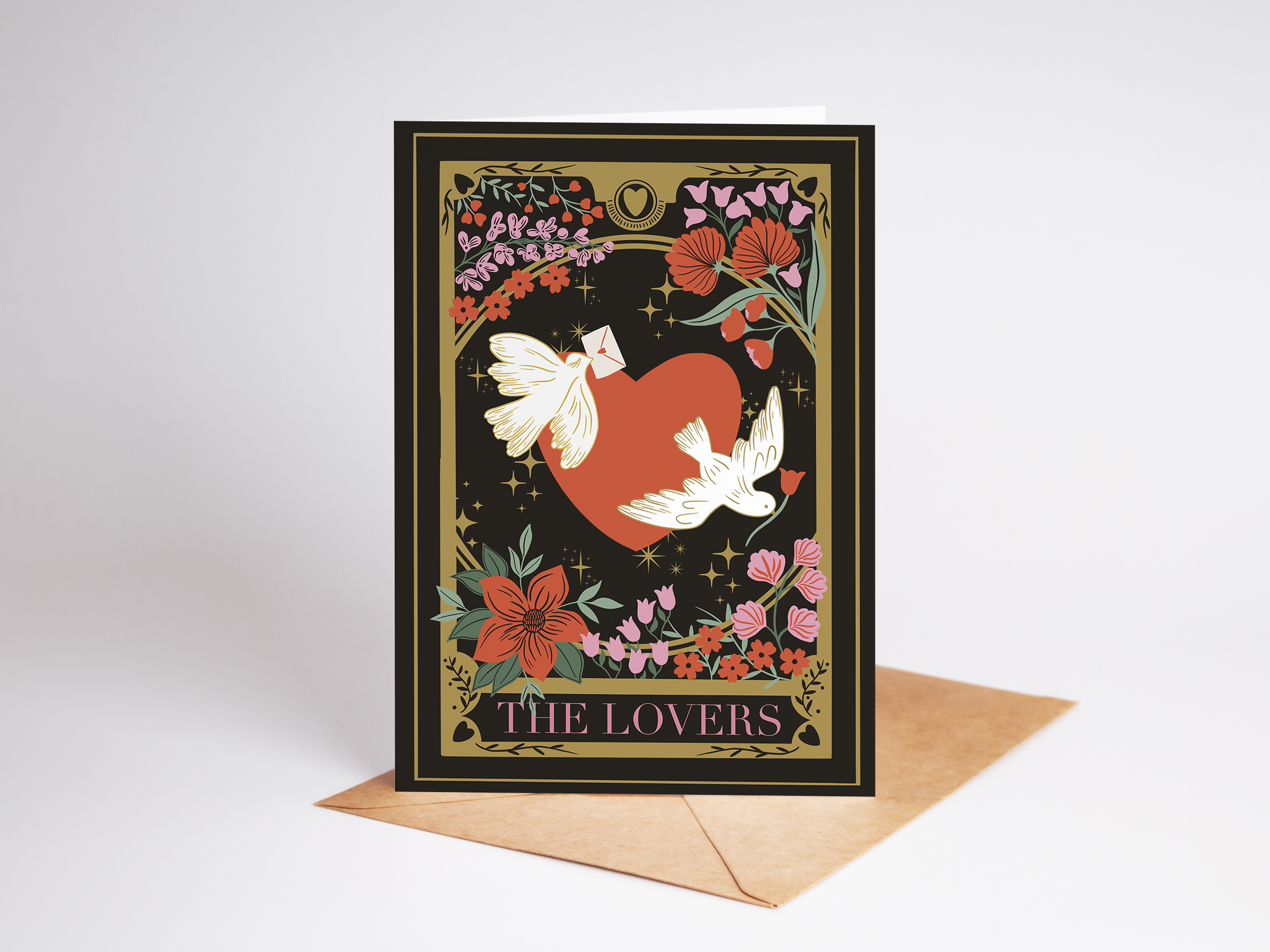 Tarot Lovers Greeting Card