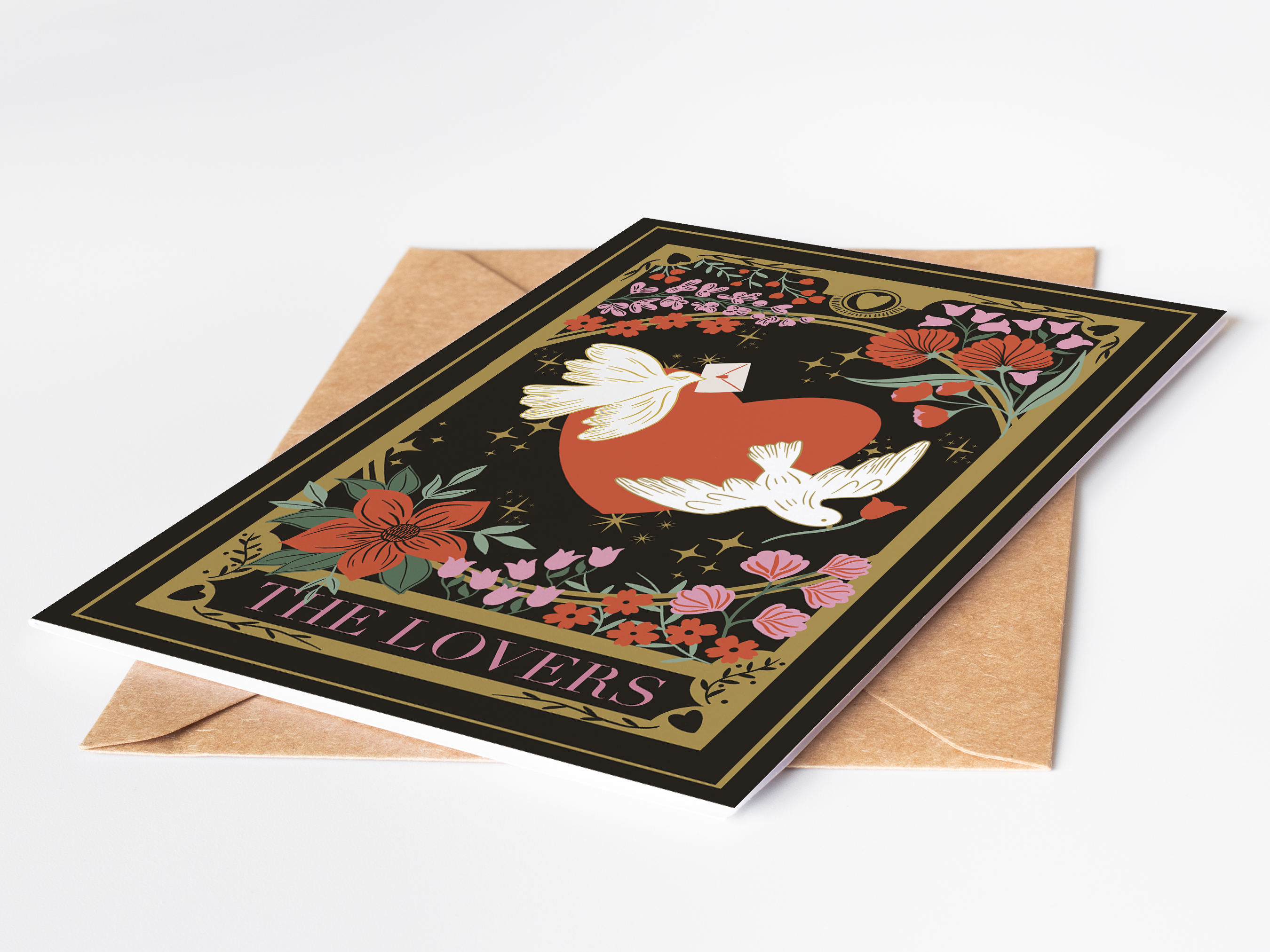 Tarot Lovers Greeting Card