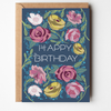 Floral Happy Birthday Greetings Card.