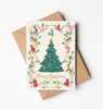 Vintage Christmas Tree Christmas Card
