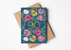 Floral 90 Greetings Card
